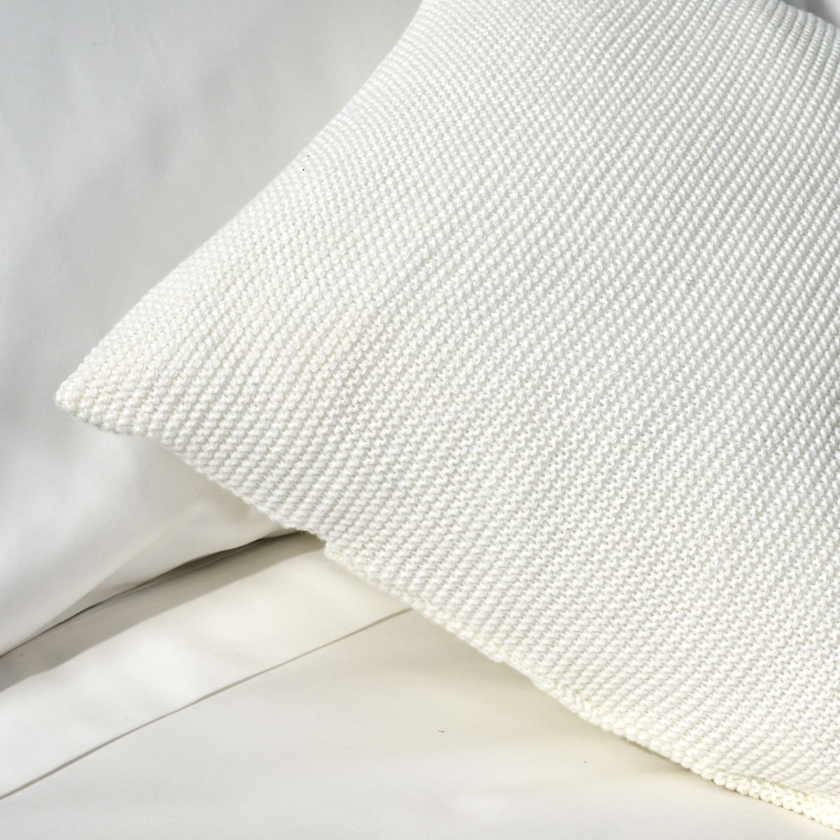 01 01 0484 Capa Almofada 40x40 Tricot Infinite Branco 002